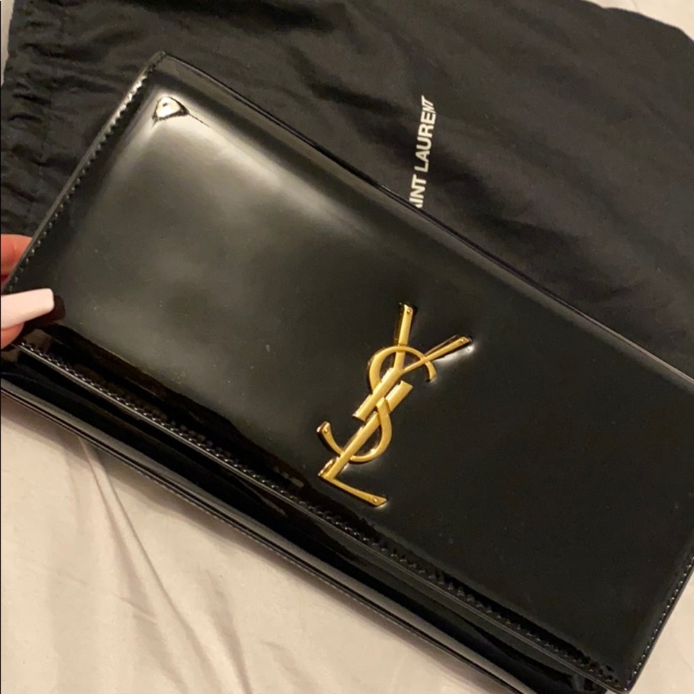 YSL black clutch